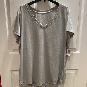 Torrid Light Gray V-Neck Tee
